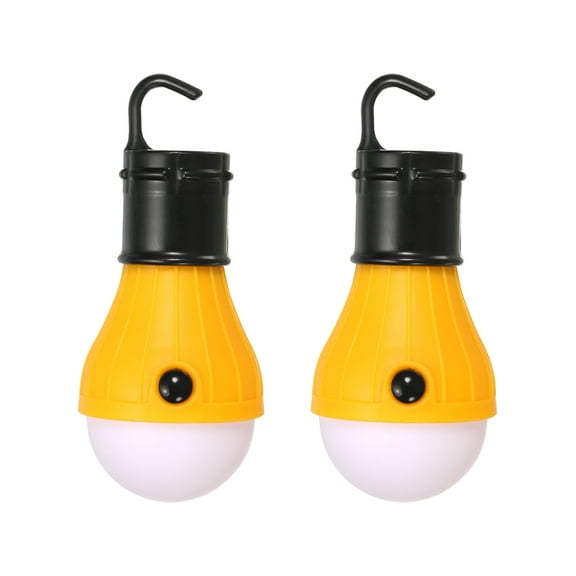 Uxcell Tent Lantern, 2 Pack Camping Light LED Camping Lantern, 4.72" x 2.05", Yellow