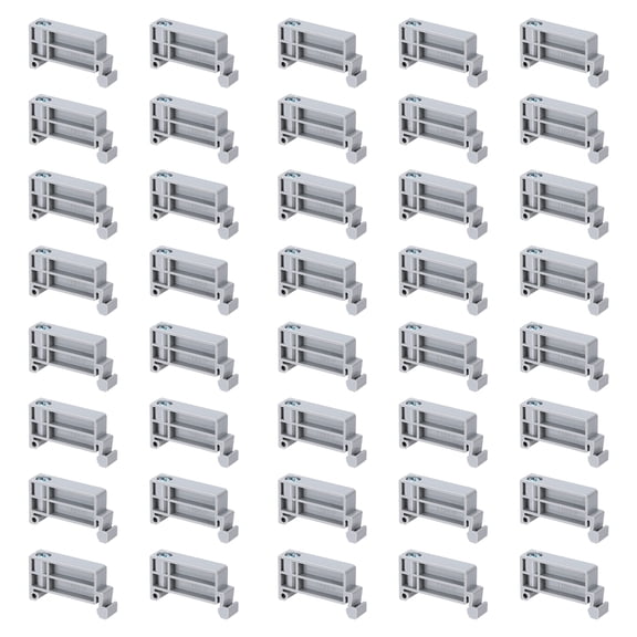 Uxcell Terminal Blocks 40 Pack TBR-F Rail Mount Fuse Holder Screw Terminal Block Wire End Bracket Stopper Din Rail Screw for DIY Electronic Circuits Machine Appliances, Gray