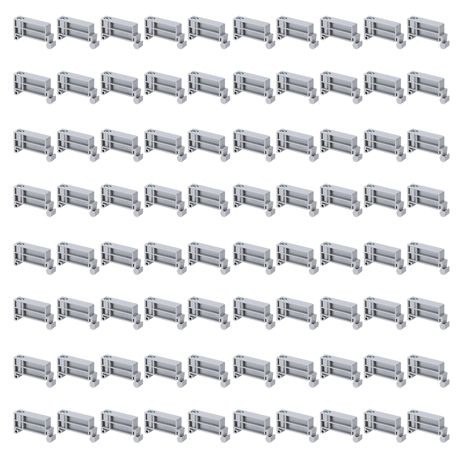 Uxcell Terminal Blocks 80 Pack TBR-F Rail Mount Fuse Holder Screw Terminal Block Wire End Bracket Stopper Din Rail Screw for DIY Electronic Circuits Machine Appliances, Gray