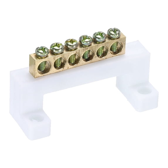 Uxcell Terminal Ground Bar Electrical Block Barrier Brass Bridge Design ...