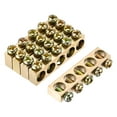 thumbnail image 1 of Uxcell Terminal Ground Bar Screw Block Barrier Brass 5 Positions 40mmx5.7mmx10mm for Electrical Distribution 5 Pack, 1 of 5