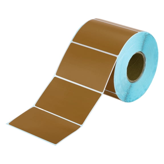 Uxcell Thermal Labels, (2 x 3 Inch, Brown) (1000 Pcs), Color Direct Thermal Printer Sticker Self-Adhesive Barcode Label Paper, Suit for - Shipping Address/Mailing Name