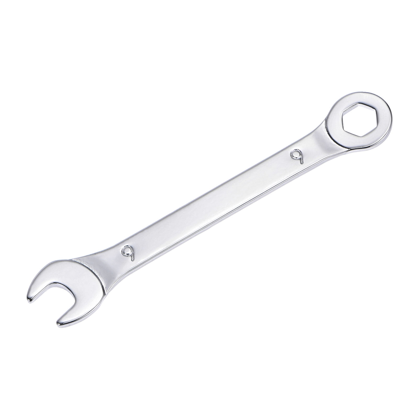 Uxcell Thin 6-Point Combination Wrench, Metric Mirror-Chrome Plated ...