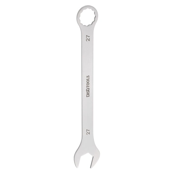 Uxcell Thin Combination Wrench Metric 27mm Torx Ended Box 15 Degree Offset Open End Stainless Steel