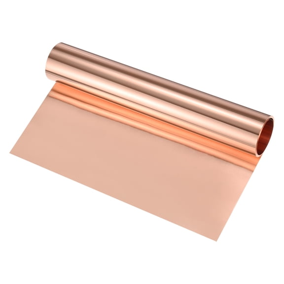 Uxcell Thin Copper Sheet Roll, 3500mm x 200mm x 0.03mm Pure Copper Metal Foil for Crafts
