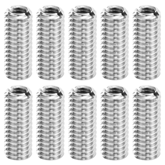 Uxcell Thread Adapters Sleeve Reducing Nut, 10 Pcs M6x1 Male to M4x0.7 Female Stainless Steel Nut Screw Reducer Conversion Fastener, Threaded Insert Repair Sleeve Reducer Nut, Silver