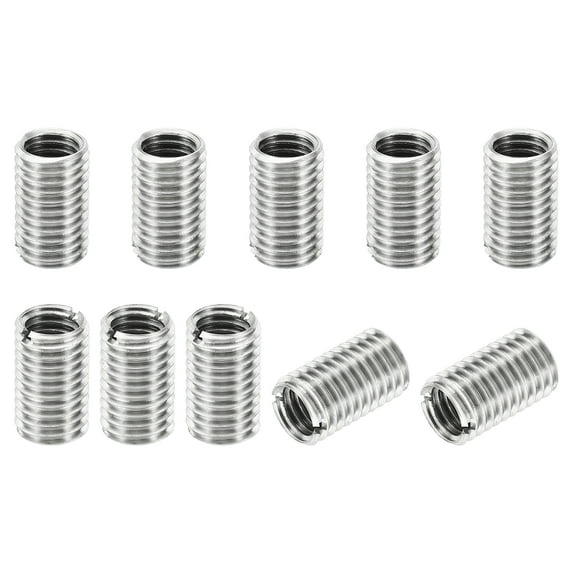 Uxcell Thread Adapters Sleeve Reducing Nut 10pcs M12x1.75 Male to M10x1.5 Female Repairing Insert Nut 20mm