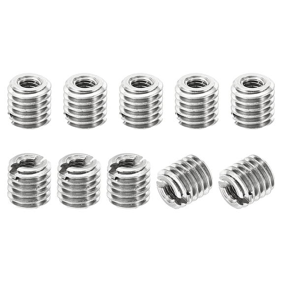 Uxcell Thread Adapters Sleeve Reducing Nut 10pcs M5x0.8 Male to M2.5x0.45 Female Repairing Insert Nut 5mm