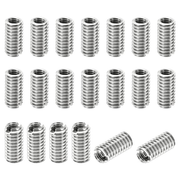 Uxcell Thread Adapters Sleeve Reducing Nut 20pcs M4x0.7 Male to M2.5x0.45 Female Repairing Insert Nut 8mm