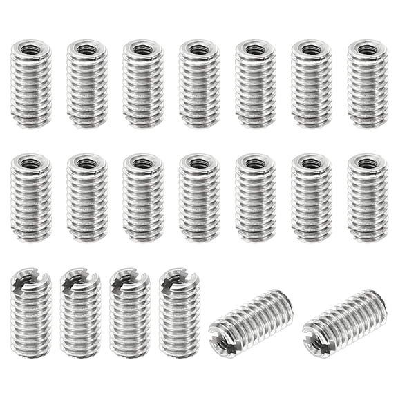 Uxcell Thread Adapters Sleeve Reducing Nut 20pcs M4x0.7 Male to M2x0.4 Female Repairing Insert Nut 8mm