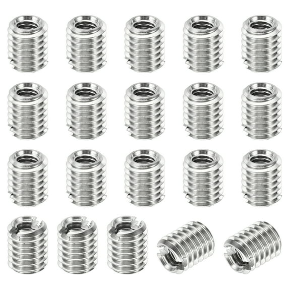 Uxcell Thread Adapters Sleeve Reducing Nut 20pcs M5x0.8 Male to M3x0.5 Female Repairing Insert Nut 6mm