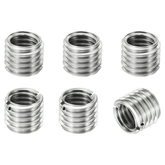Uxcell Thread Adapters Sleeve Reducing Nut 6pcs M12x1.75 Male to M10x1.5 Female Repairing Insert Nut 10mm
