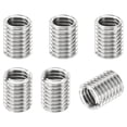 thumbnail image 1 of Uxcell Thread Adapters Sleeve Reducing Nut 6pcs M12x1.75 Male to M10x1.5 Female Repairing Insert Nut 15mm, 1 of 6