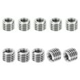 thumbnail image 1 of Uxcell Thread Adapters Sleeve Reducing Nut M10*1.5 Male to M6*1 Female Repairing Insert Nut Screw Reducer 8mm 10 Pcs, 1 of 6