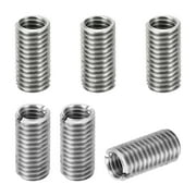 Uxcell Thread Adapters Sleeve Reducing Nut M10*1.5 Male to M8*1.25 Female Repairing Insert Nut Screw Reducer 20mm 6 Pcs