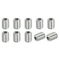 thumbnail image 1 of Uxcell Thread Adapters Sleeve Reducing Nut M6x1.0 Male to M3x0.5 FeMale to Repair Insert Nut Screw Reducer 8mm 10 Pcs, 1 of 5