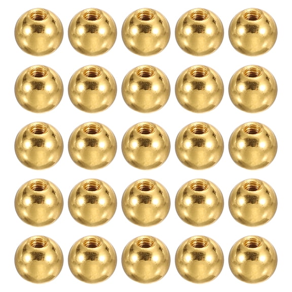 Uxcell Thread Cap Nuts Knob M3x9mm, 60Pcs Ball Screw Caps Furniture Lighting Hardware Fastening for Ceiling Light Pendant Lamp DIY Repair Home Lighting, Electroplated Gold