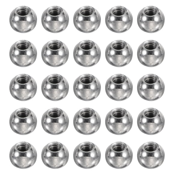 Uxcell Thread Cap Nuts Knob M4x9mm, 30Pcs Ball Screw Caps Furniture Lighting Hardware Fastening for Ceiling Light Pendant Lamp DIY Repair Home Lighting, Chrome