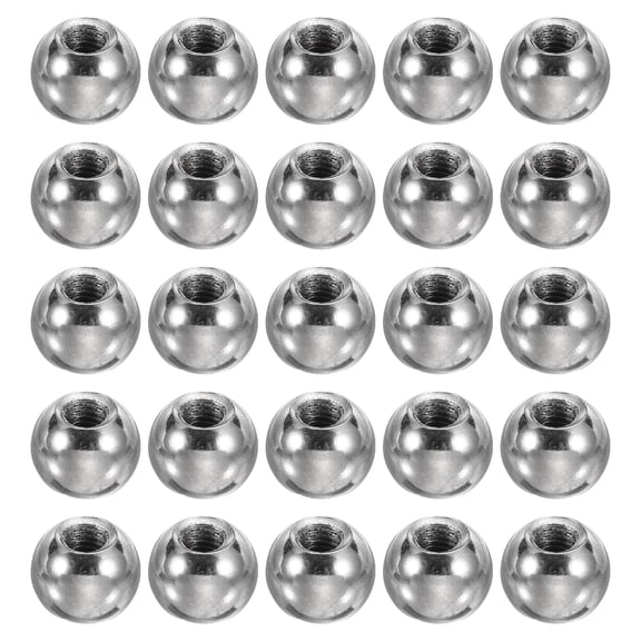 Uxcell Thread Cap Nuts Knob M5x12mm, 30Pcs Ball Screw Caps Furniture Lighting Hardware Fastening for Ceiling Light Pendant Lamp DIY Repair Home Lighting, Chrome