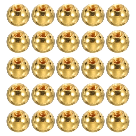 Uxcell Thread Cap Nuts Knob M5x12mm, 30Pcs Ball Screw Caps Furniture Lighting Hardware Fastening for Ceiling Light Pendant Lamp DIY Repair Home Lighting, Electroplated Gold