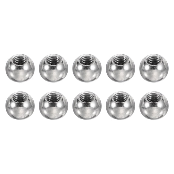 Uxcell Thread Cap Nuts Knob M6x12mm, 10Pcs Ball Screw Caps Furniture Lighting Hardware Fastening for Ceiling Light Pendant Lamp DIY Repair Home Lighting, Chrome