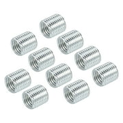 Uxcell Thread Reducing Nuts Insert M10 x 1mm Male to M8 x 1mm Female Adapters 10mm Long Sleeve Reducer, Pack of 12