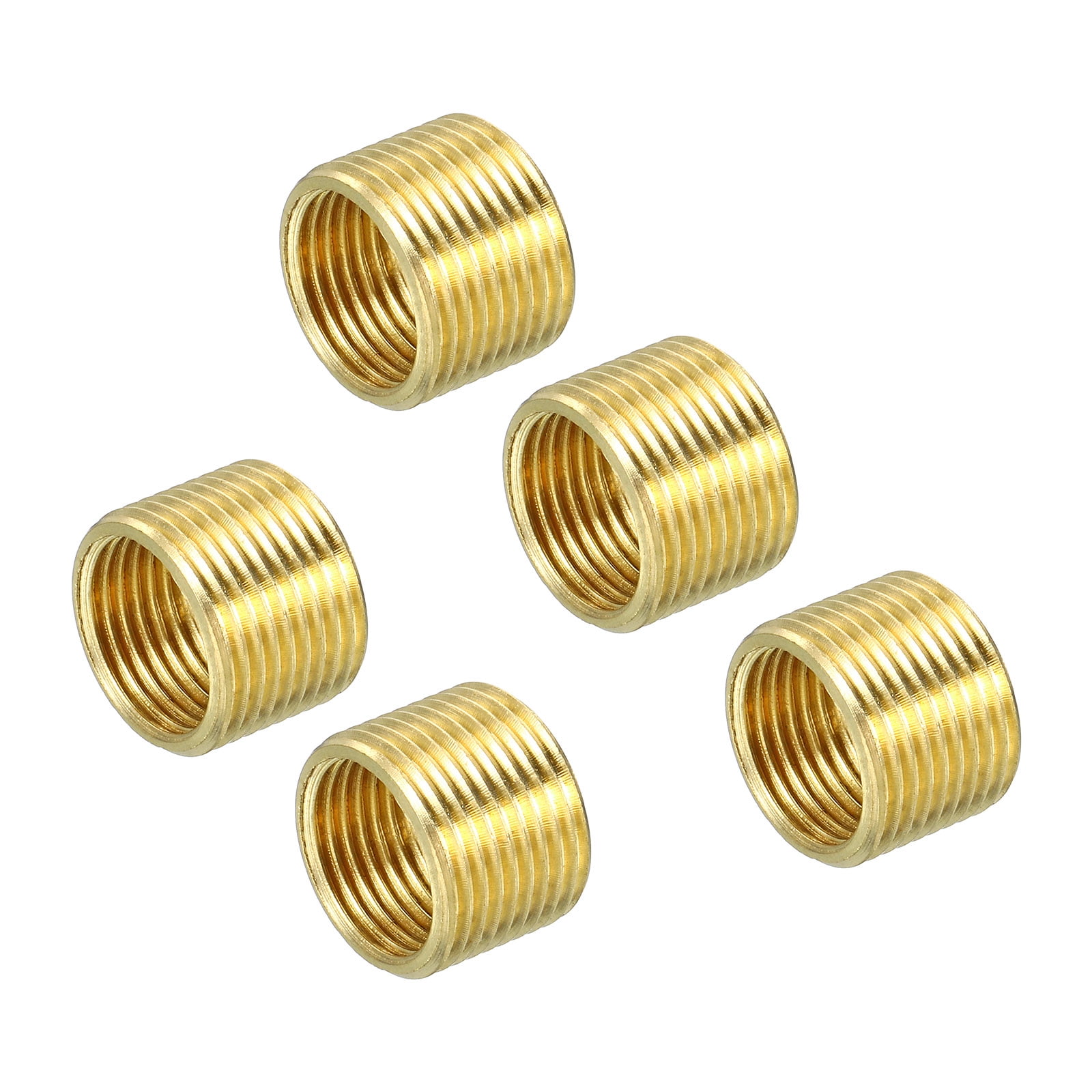 Uxcell Thread Reducing Nuts Insert M14 x 1mm Male to M12 x 1mm Female  Adapters 10mm Long Sleeve Reducer, Pack of 5 