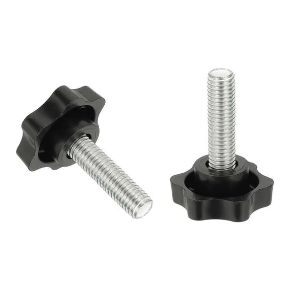 Uxcell Thread Star Knob Plastic Hand Tightening Screw Clamping Handle 10mm x 35mm