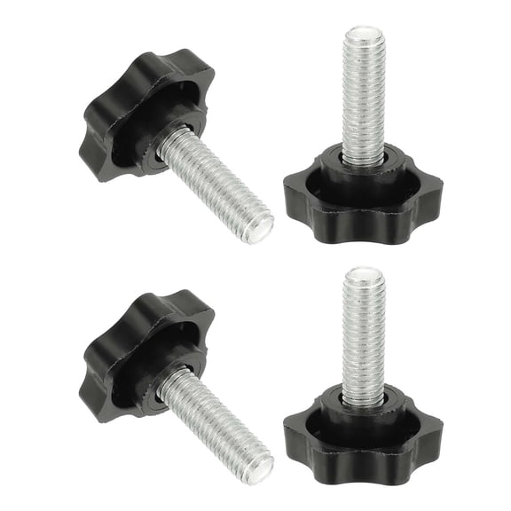 Uxcell Thread Star Knobs, Plastic Hand Tightening Screw Clamping Handle for Umbrella Base 10mm x 30mm