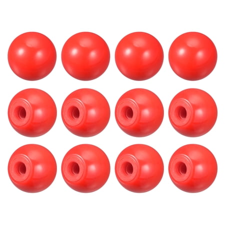 Uxcell Threaded Ball Knobs, 0.98Inch Dia M6 Female Thread Thermoset Round Ball Handles , Red 12 Pack