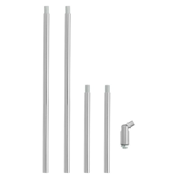 Uxcell Threaded Extension Rod,4 Set 6" and 12" M10 x 1mm Fine Thread Lamp Pipe with Lamp Pipe Nipple,Sloped Ceiling Adapter,Silver
