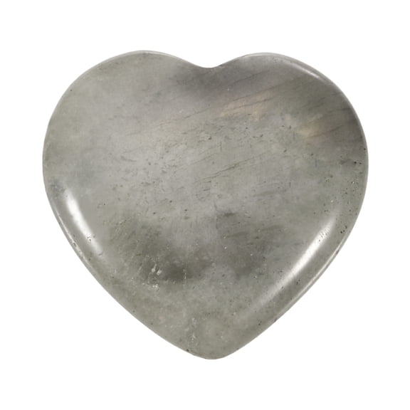 Uxcell Thumb Worry Stone for Anxiety, 1.2" Natural Heart Crystal Stone, Polished Gemstone Hand Carved Pocket Rock Anxiety Crystals for Women Stress Gifts Meditation, Light Gray