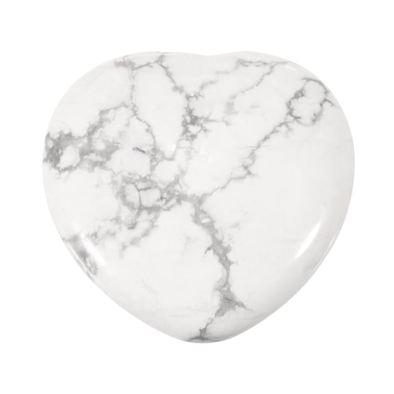 Uxcell Thumb Worry Stone for Anxiety, 1.2" Natural Heart Crystal Stone, Polished Gemstone Hand Carved Pocket Rock Anxiety Crystals for Women Stress Gifts Meditation, White Gray