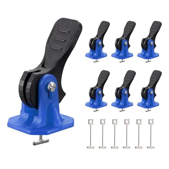 Uxcell Tile Leveling Kit 50 Pcs Reusable Leveler +50 Pcs Replaceable Steel T-Pin Tile Leveling System Fit 1.5mm for Wall & Floor, Blue