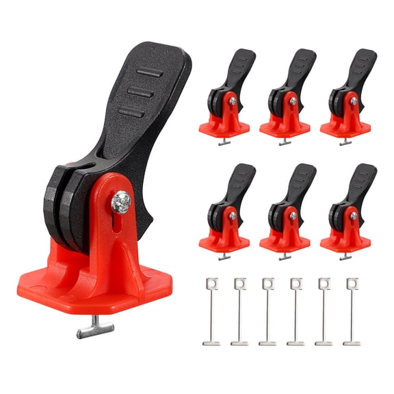 Uxcell Tile Leveling Kit 50 Pcs Reusable Leveler +50 Pcs Replaceable Steel T-Pin Tile Leveling System Fit 1.5mm for Wall & Floor, Red
