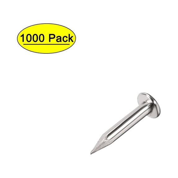 Uxcell Tiny Nails Carbon Steel Nickel Plated 1.2X6mm /0.05"x0.24" 1000 Pack