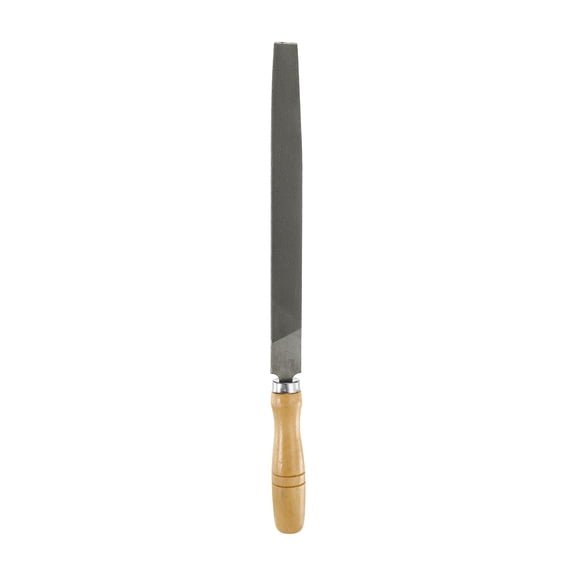 Uxcell Tip Coarse Cut File 10" Double Cut Teeth High Carbon Steel with Wood Handle