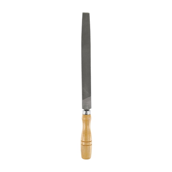 Uxcell Tip Thin Cut File 8" Double Cut Teeth High Carbon Steel with Wood Handle
