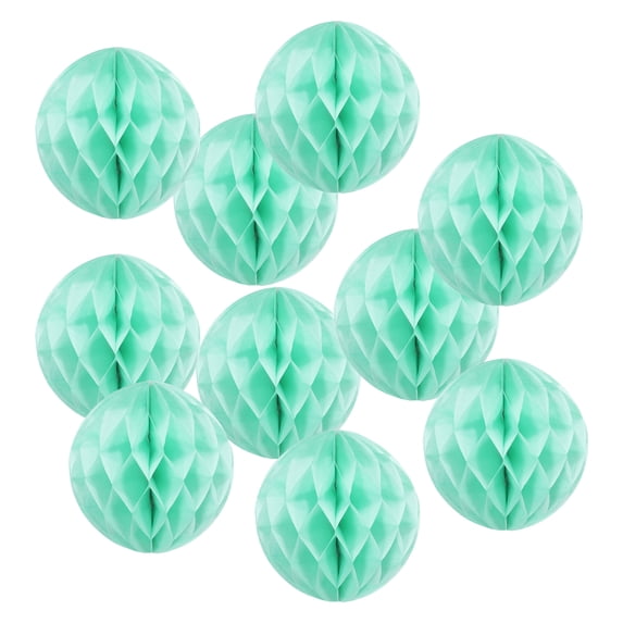 Uxcell Tissue Paper Pom Poms Flower Balls, Party Hanging Paper Flower Balls Decoration for Birthday Wedding Home Decor Mint Green 6