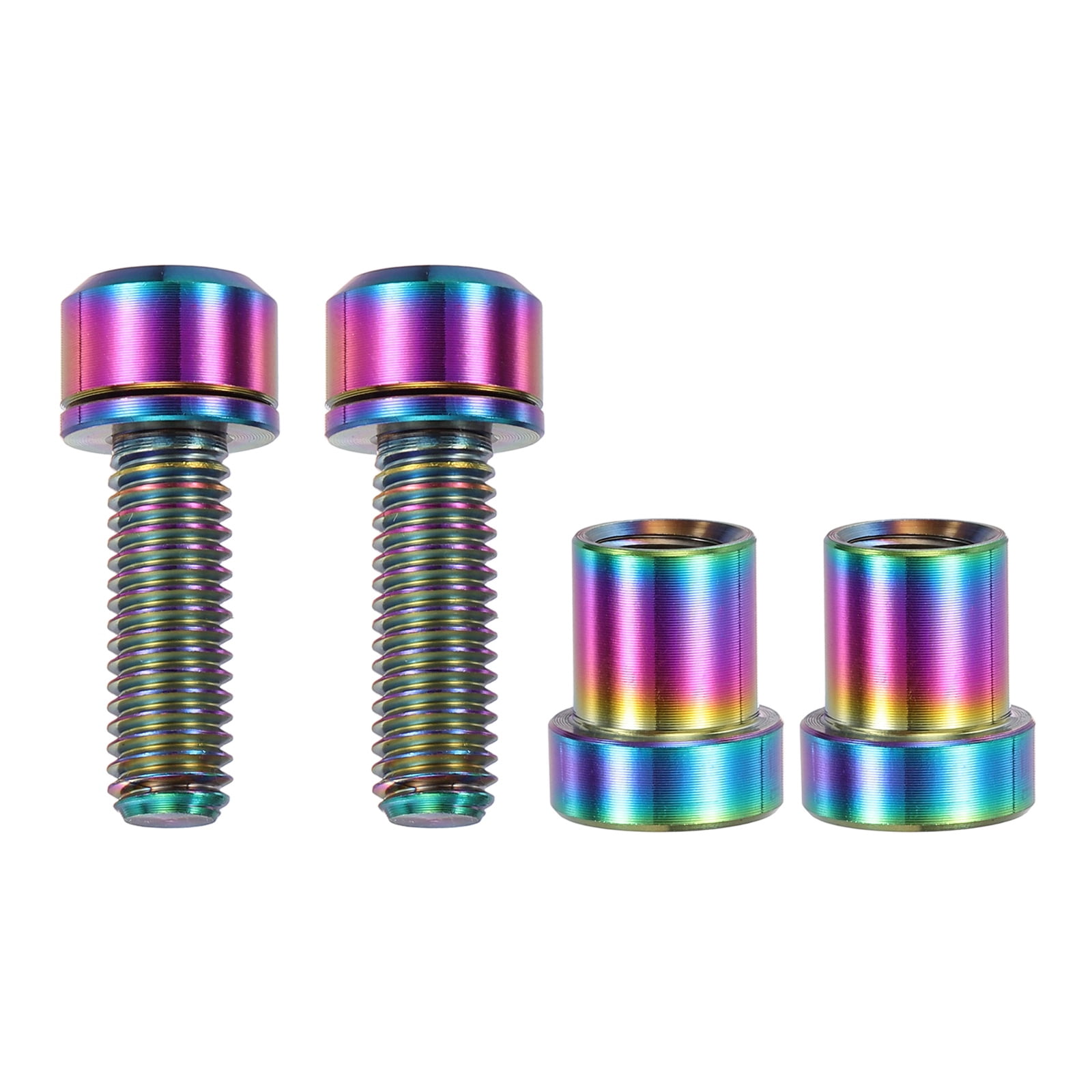 Uxcell Titanium Bicycle Stem Bolt, M5x16mm & 2 Set & Rainbow Hex ...