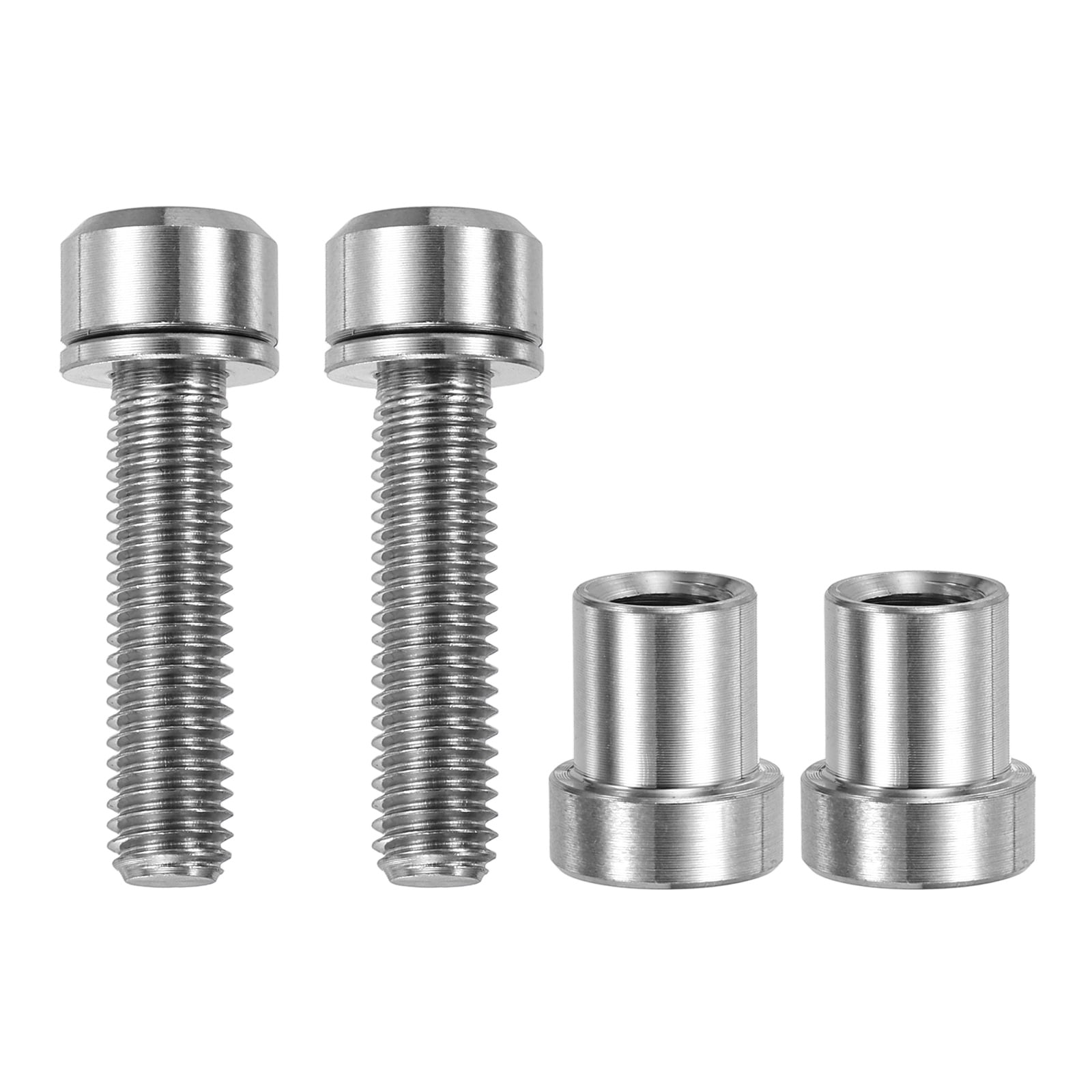 Uxcell Titanium Bicycle Stem Bolt, M5x20mm & 2 Set & Silver Hex ...