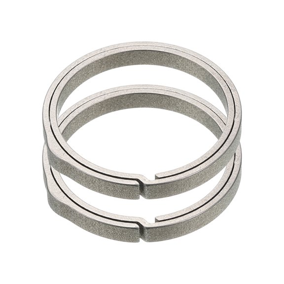 Titanium Keychain Rings 2 Pcs 1-inch Split Side Pushing Key Rings Split Key Ring Circle Assorted for Home Car Office Keys Attachment Key Chain Silver