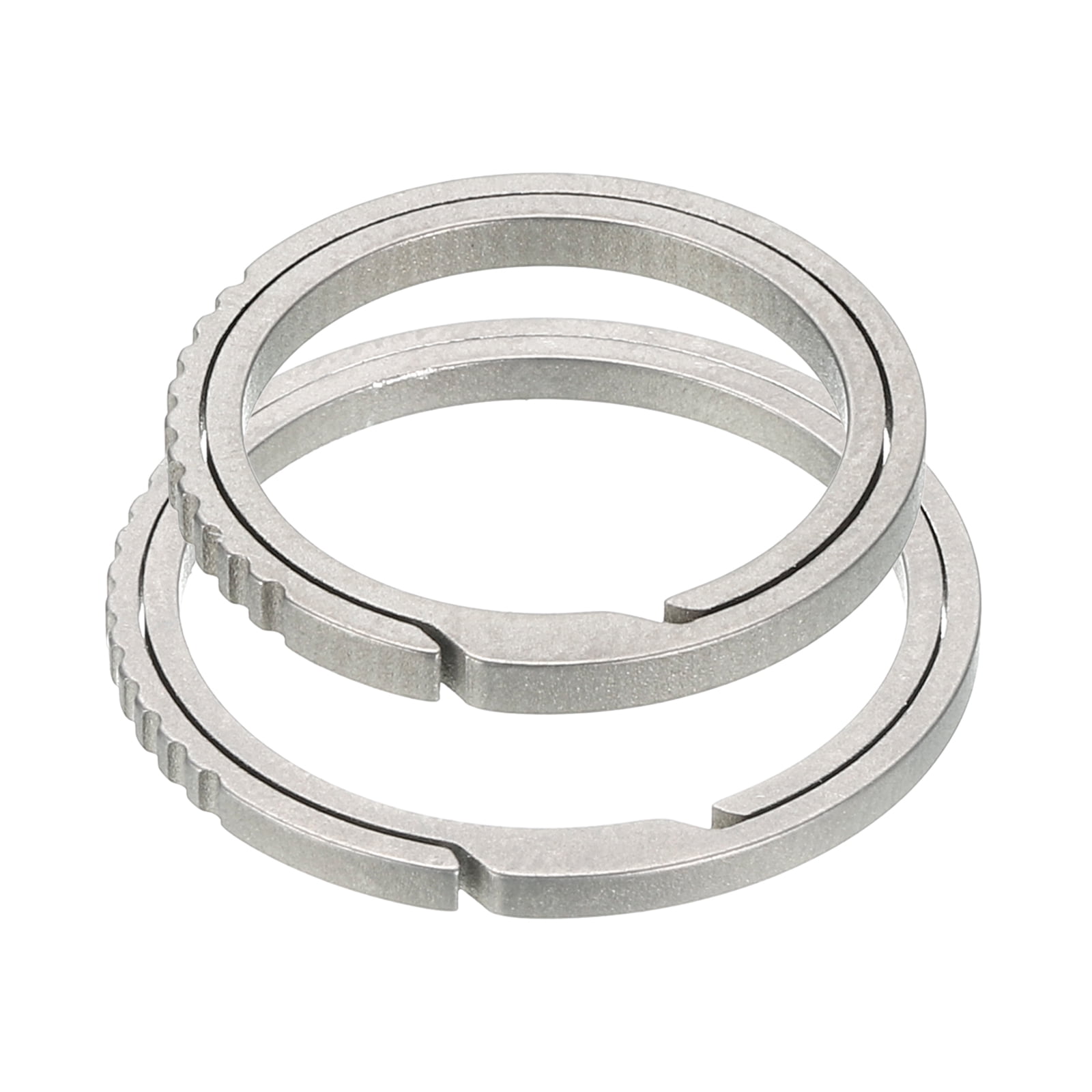 Titanium Key Chain Rings Titanium Keychain Rings 2 Pcs 1.14/0.9 Inch Split Side Pushing Key ...
