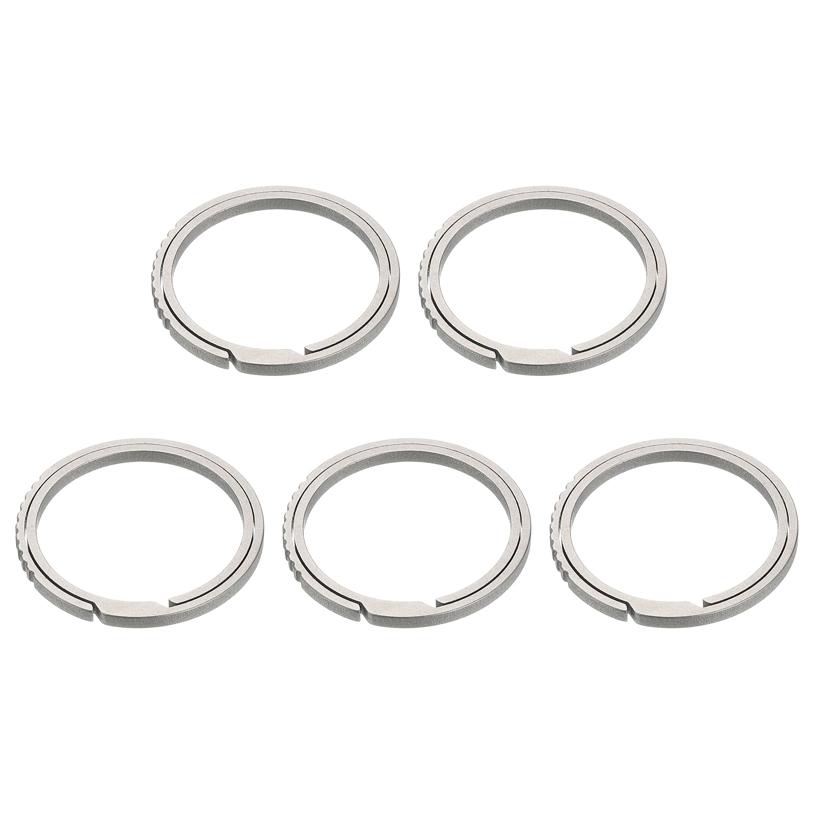 Key Rings Walmart Titanium Keychain Rings 5 Pcs 1.1-inch Split Side Pushing Key Rings ...