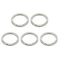thumbnail image 1 of Titanium Keychain Rings 5 Pcs 0.9-inch Split Side Pushing Key Rings Split Key Ring Circle Assorted for Home Car Office Keys Attachment Key Chain Silver, 1 of 7