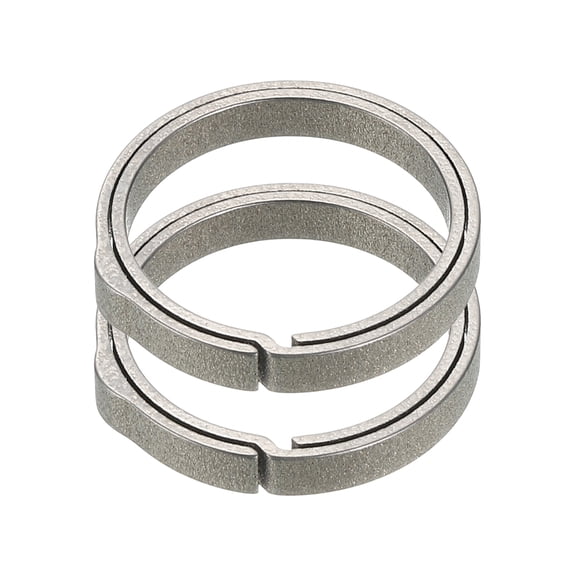 Uxcell Titanium Keychain Rings, 2 Pcs 1-inch Split Side Pushing Key Rings, Silver