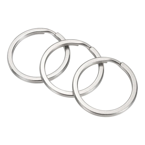 Uxcell Titanium O-Ring Keychain 25mm/0.98" Split Rings Silver 3Pcs,Lightweight,Quick Release,Round Metal Open Keyrings for Car Keys Pet ID Tags Jewelry Making DIY Crafts