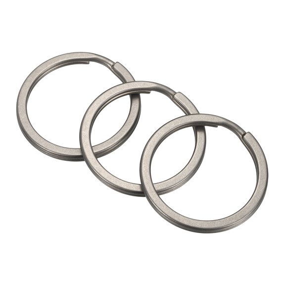 Uxcell Titanium O-Ring Keychain 35mm/1.38" Split Rings Grey 3Pcs,Lightweight,Quick Release,Round Metal Open Keyrings for Car Keys Pet ID Tags Jewelry Making DIY Crafts