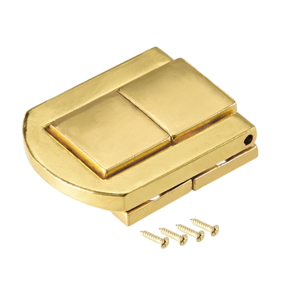 Uxcell Toggle Latch, 31mm Golden Decorative Hasp Box Catch w Screws 4Pcs