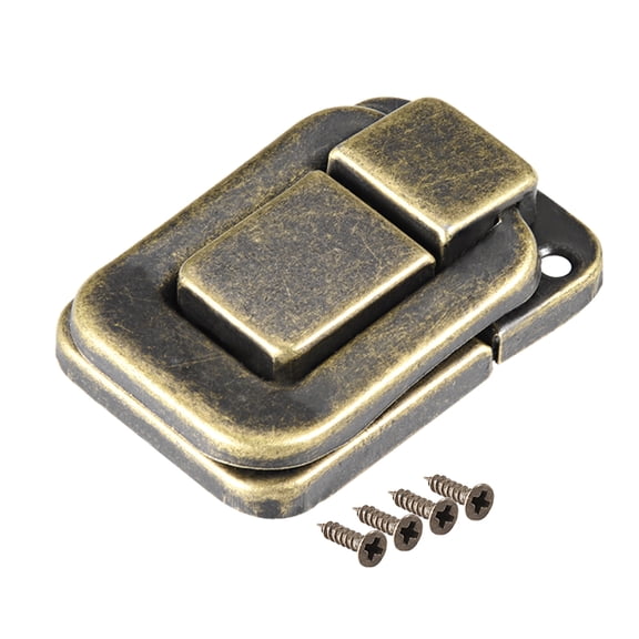 Uxcell Toggle Latch, 38mm Bronze Decorative Hasp Wooden Box Catch w Screws 10Pcs
